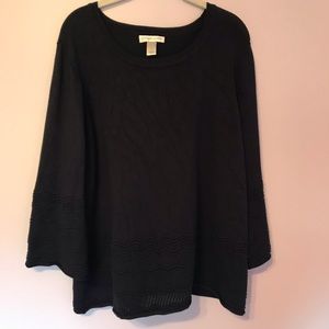 Christopher & Banks Navy Textured Sweater Size XL